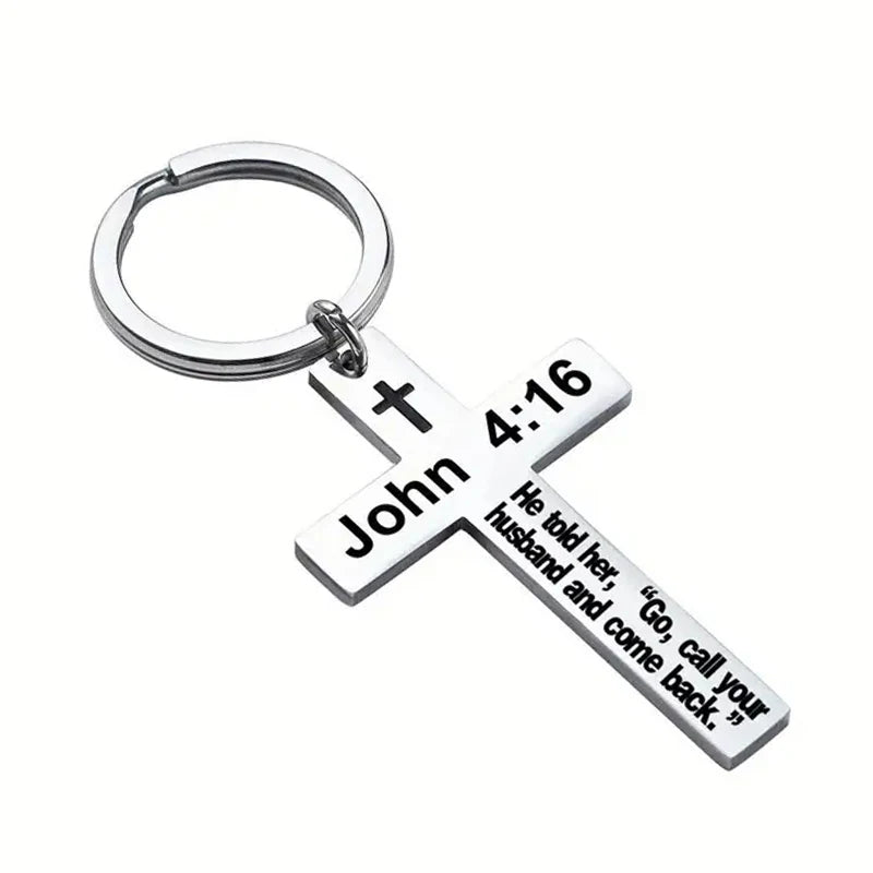 Psalm of Strength Cross Keychain