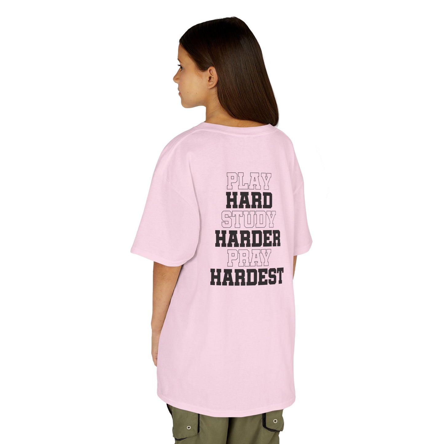Catholic Schools Est. 1606 Kids T-Shirt – "Play Hard ∙ Study Harder ∙ Pray Hardest" (Catholic Schools Series)