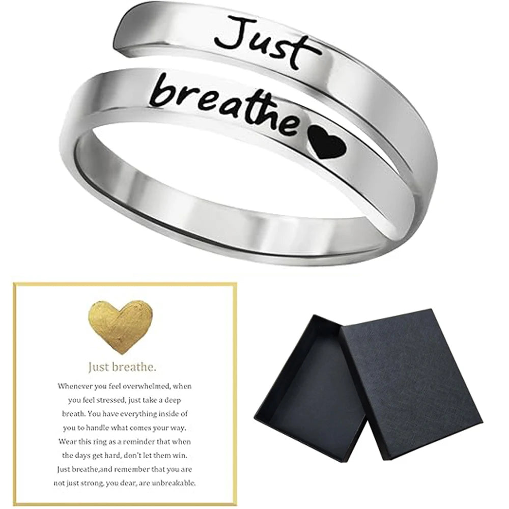 Serenity Spiral Heart Ring
