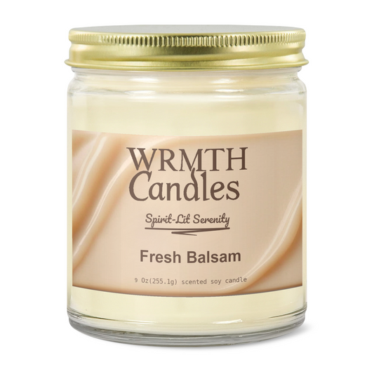 WRMTH Candles Fresh Balsam - 9oz Clear Jar Candle