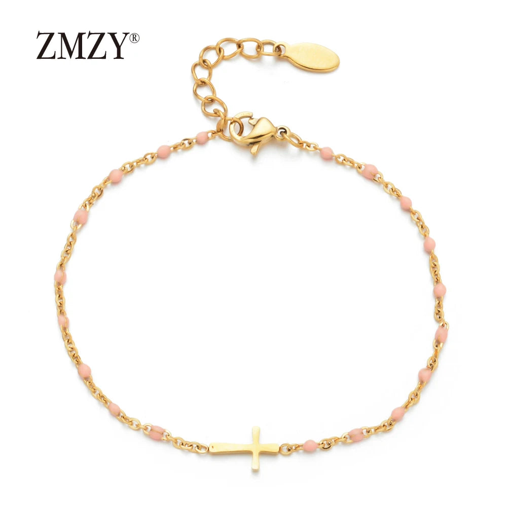 Boho Cross Charm Bracelet