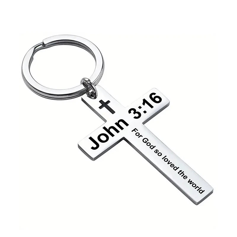 Psalm of Strength Cross Keychain