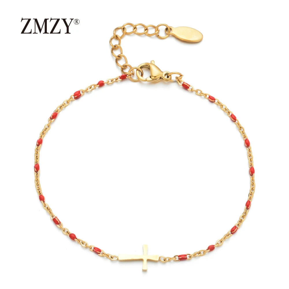 Boho Cross Charm Bracelet