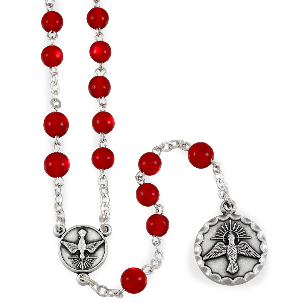 Holy Spirit Rosary Chaplet Acrylic Beads
