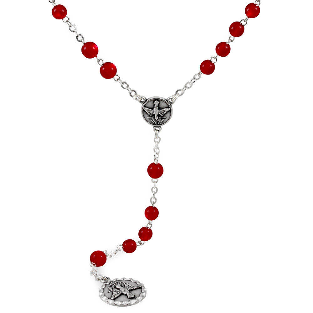 Holy Spirit Rosary Chaplet Acrylic Beads