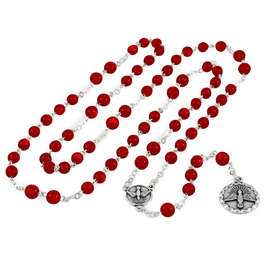 Holy Spirit Rosary Chaplet Acrylic Beads