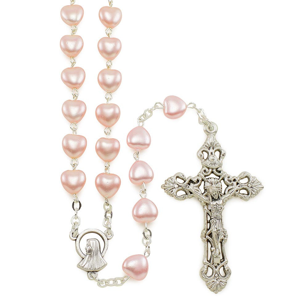 Rosary made up of beautiful Pink Heart shaped Beads