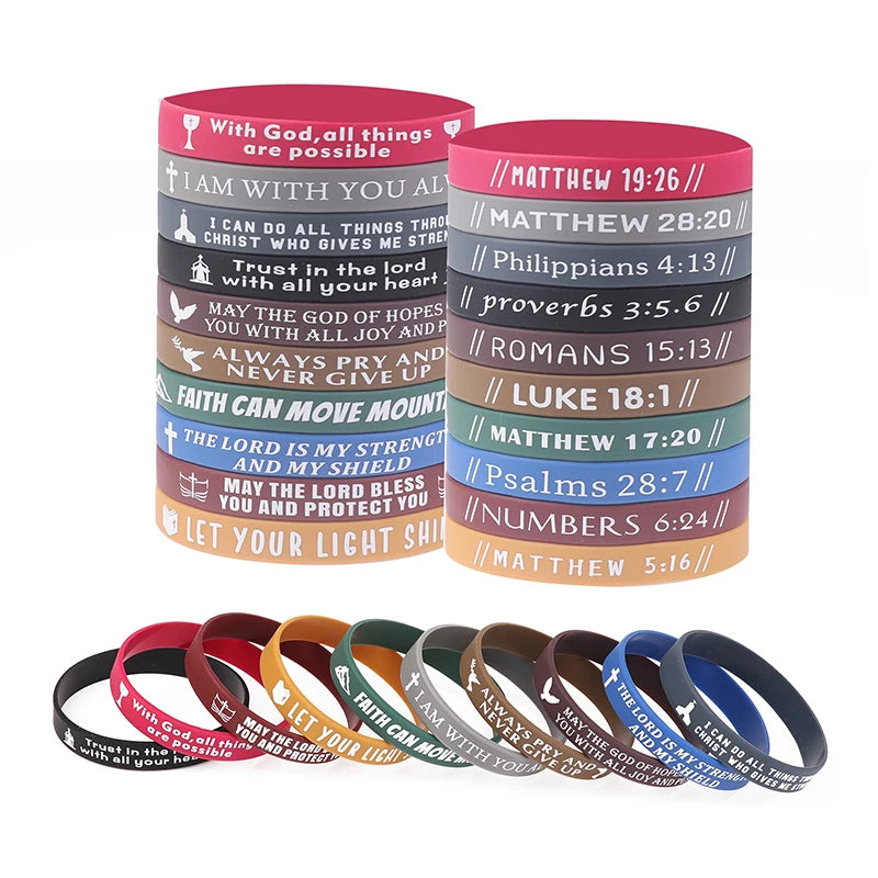 FaithGlow Scripture Wristbands (40-Pack)