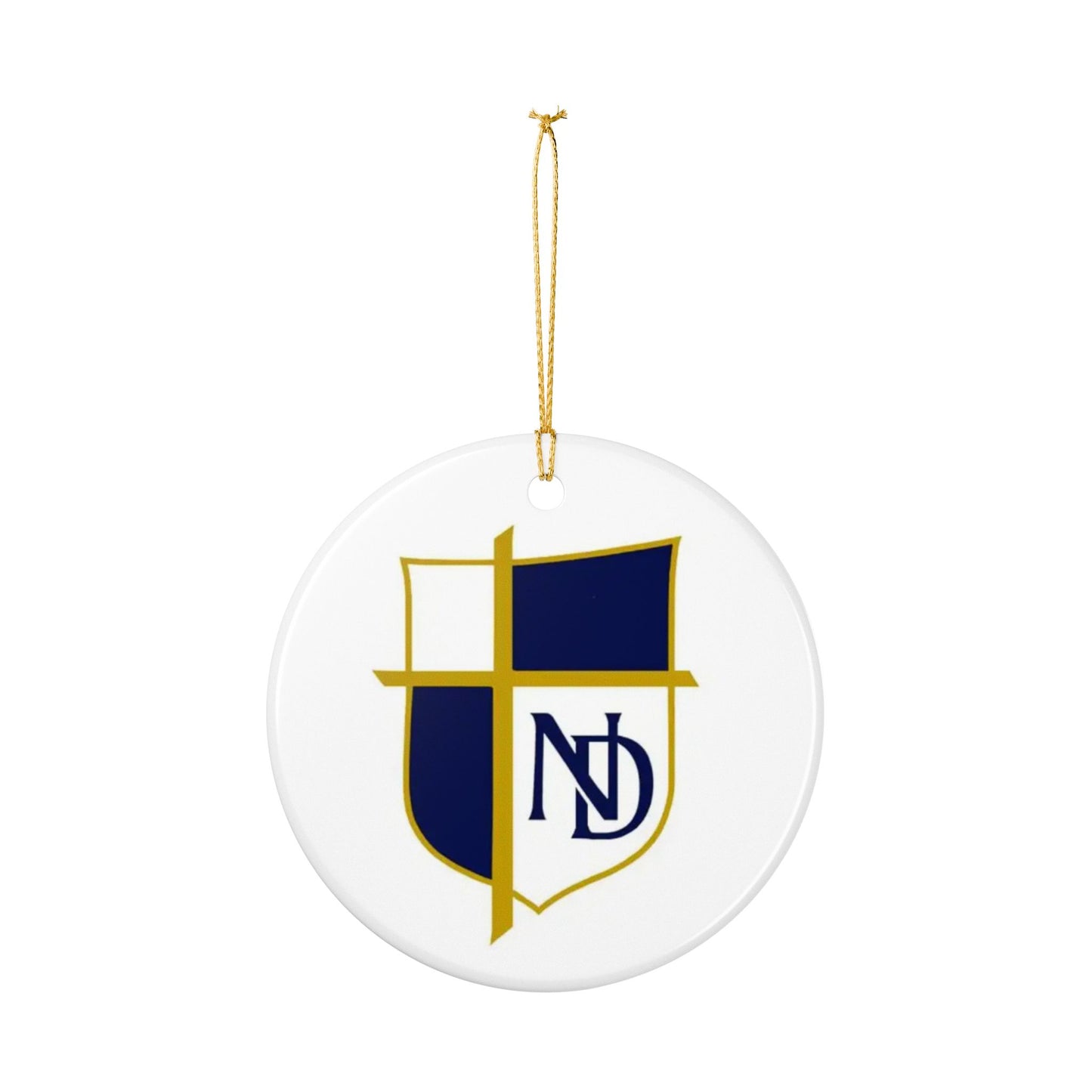 Notre Dame Catholic School - Kerrsville, TX Ceramic Ornament