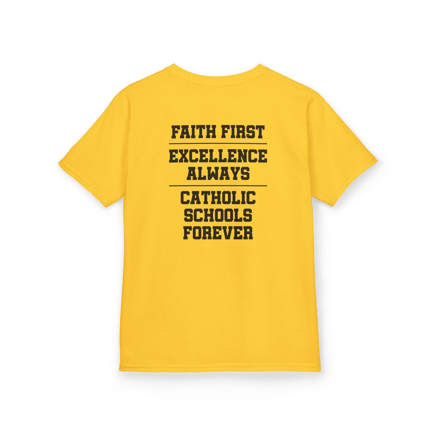Catholic Schools Est. 1606 Kids T-Shirt – "Faith First ∙ Excellence Always ∙ Catholic Schools Forever" (Catholic Schools Series)