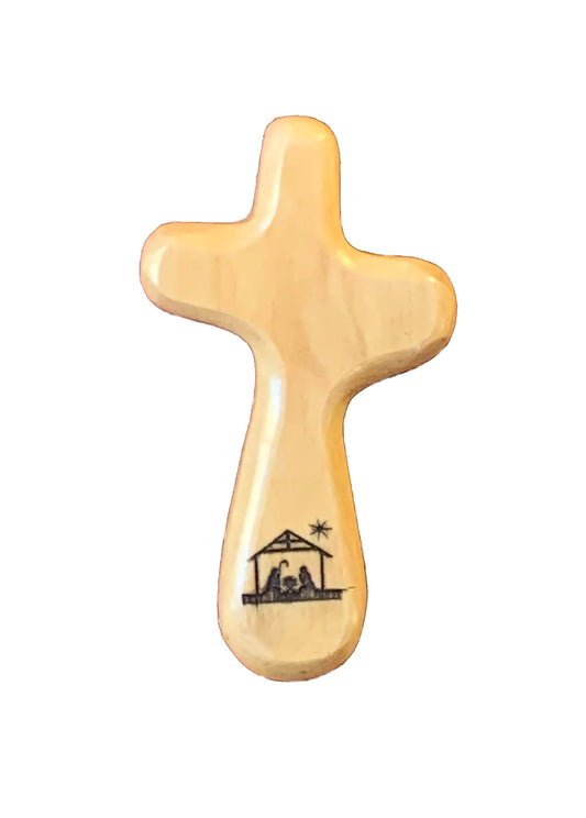 Nativity - Engraved Holding Cross