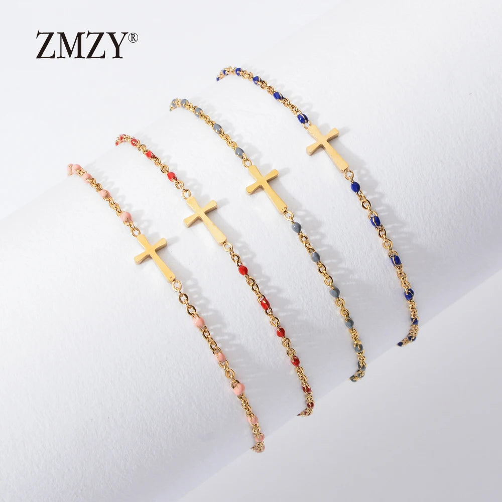 Boho Cross Charm Bracelet