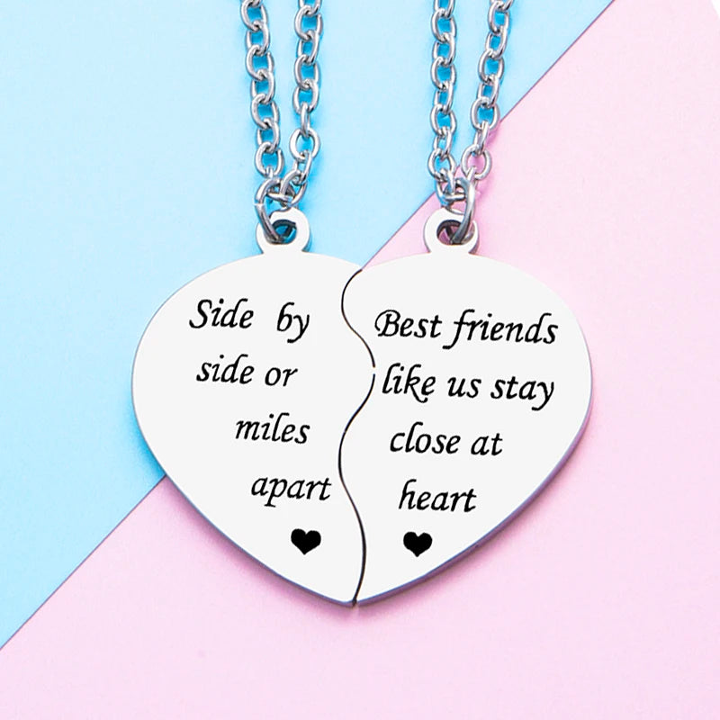 Heart Puzzle Family Necklace Set