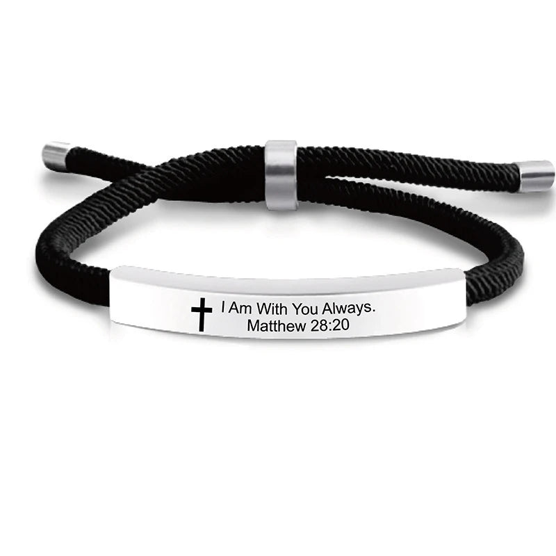 Cross of Faith Scripture Bracelet