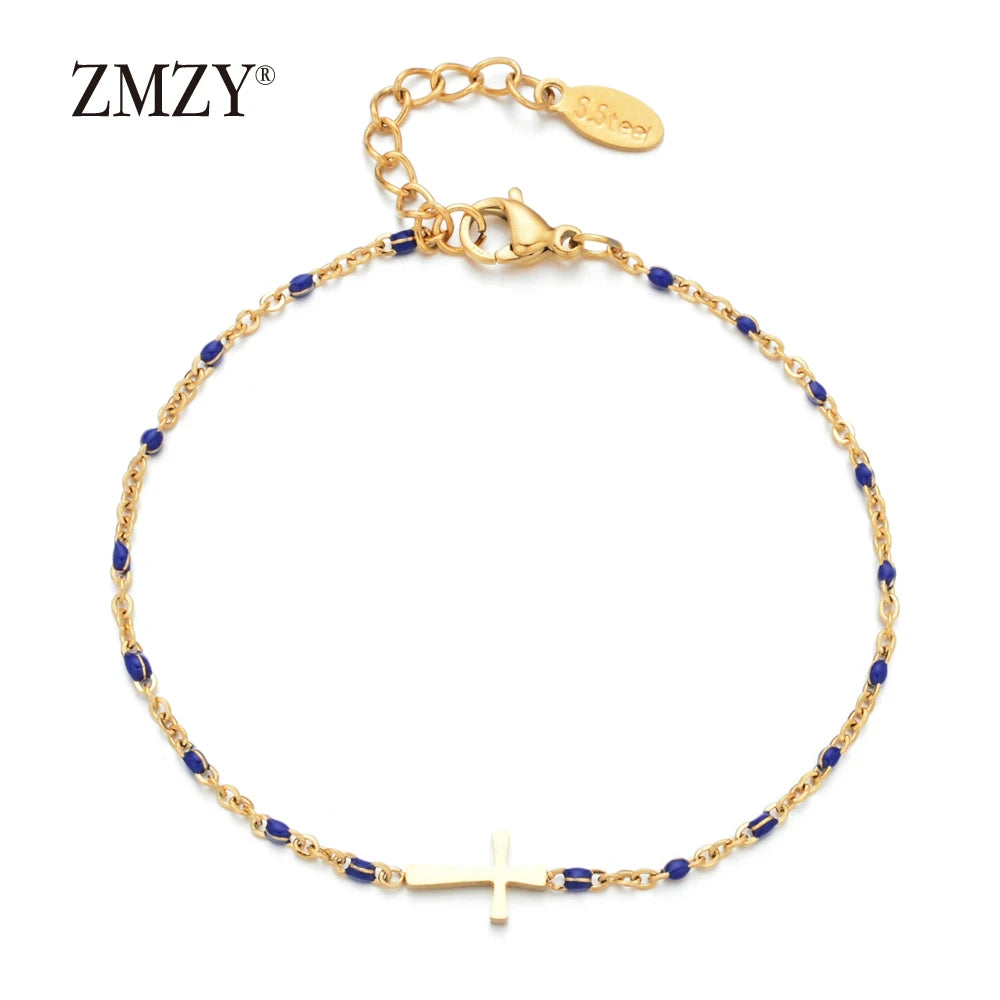 Boho Cross Charm Bracelet