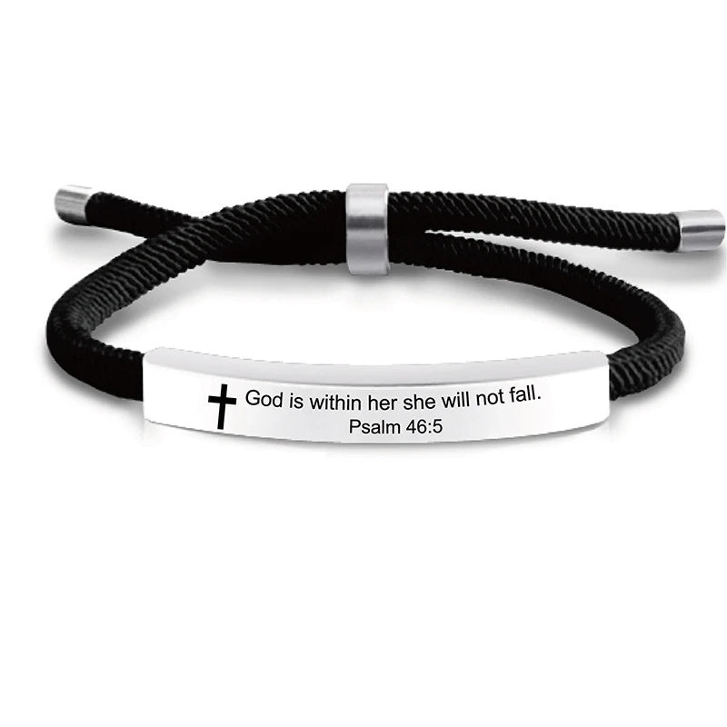 Cross of Faith Scripture Bracelet