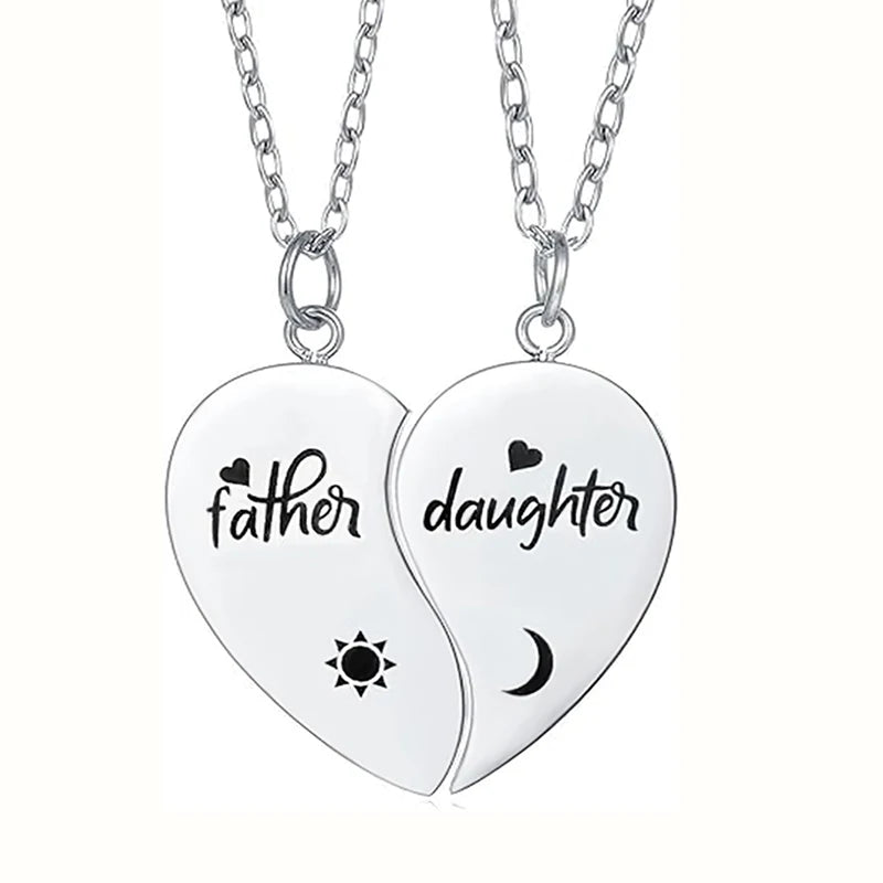 Heart Puzzle Family Necklace Set