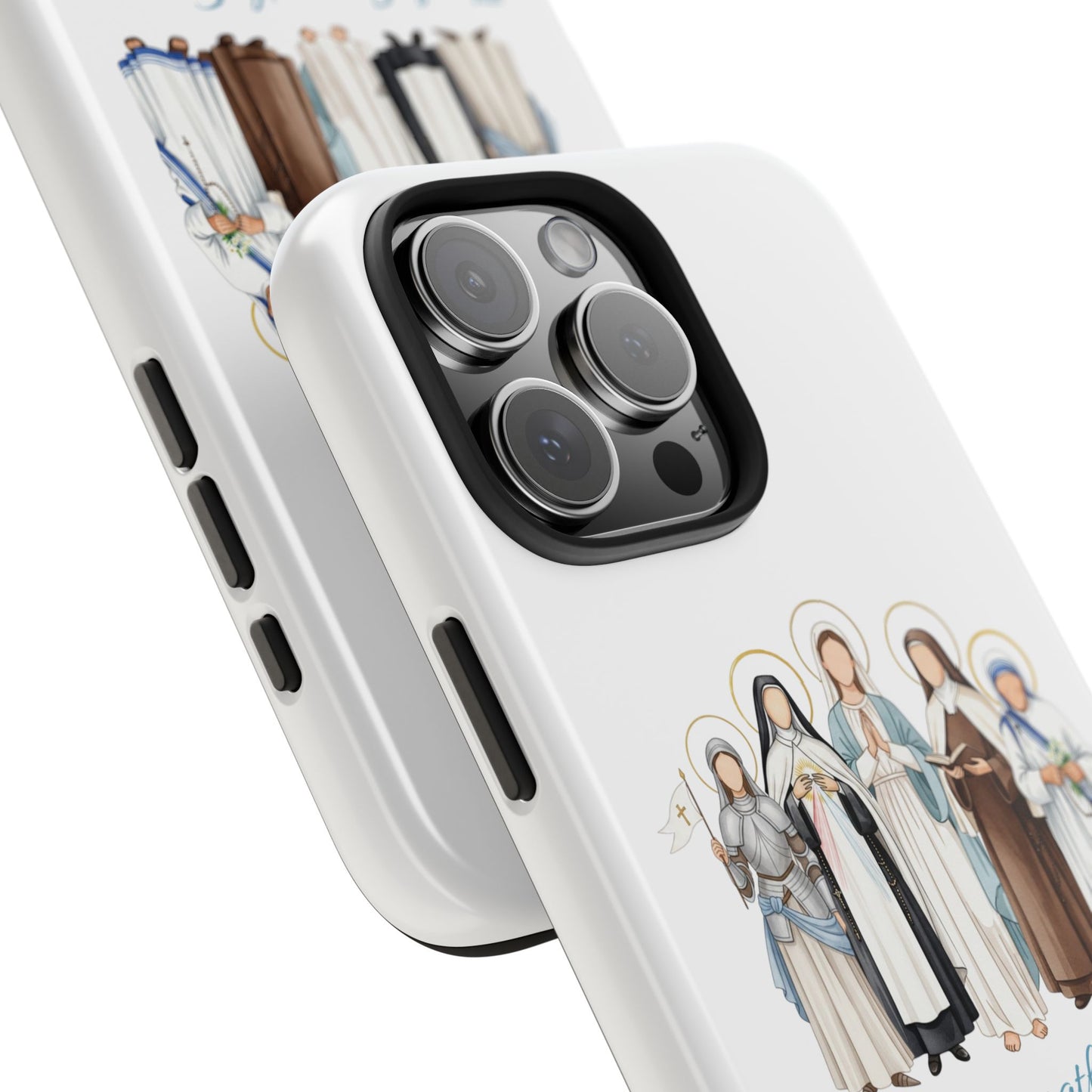 Faith Strength Grace Catholic Tough Phone Case - Women Saints iPhone & Samsung Case