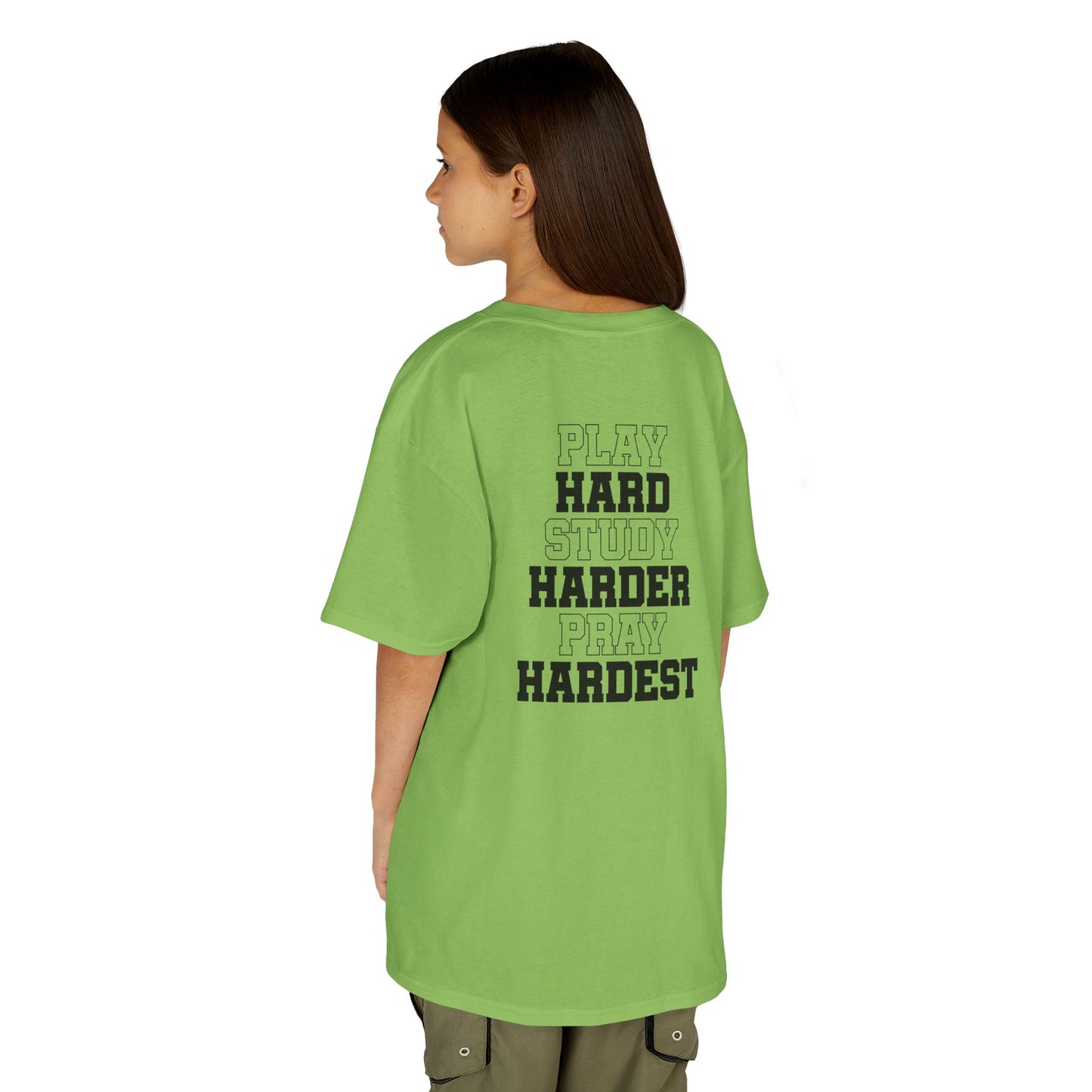 Catholic Schools Est. 1606 Kids T-Shirt – "Play Hard ∙ Study Harder ∙ Pray Hardest" (Catholic Schools Series)