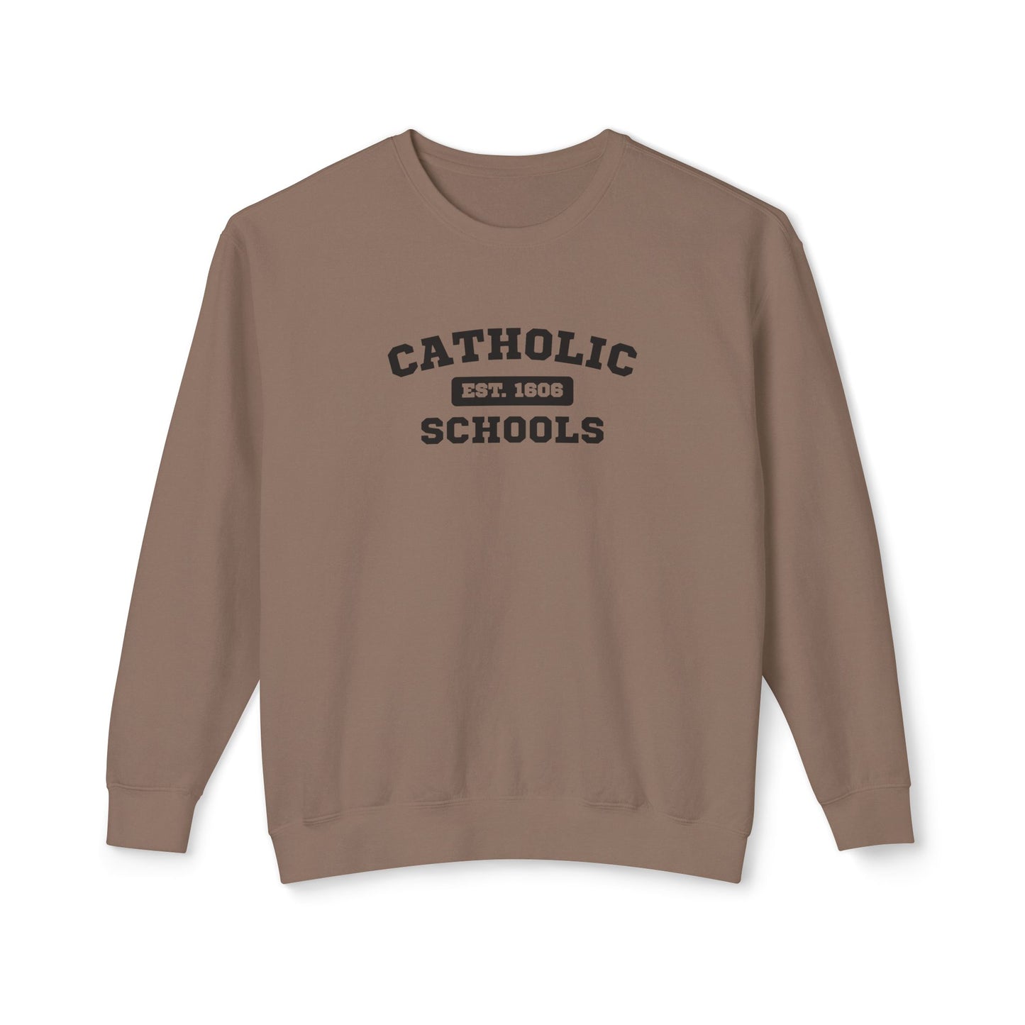 Catholic Schools Crewneck Sweatshirt – Established 1606 – Vintage School Pullover