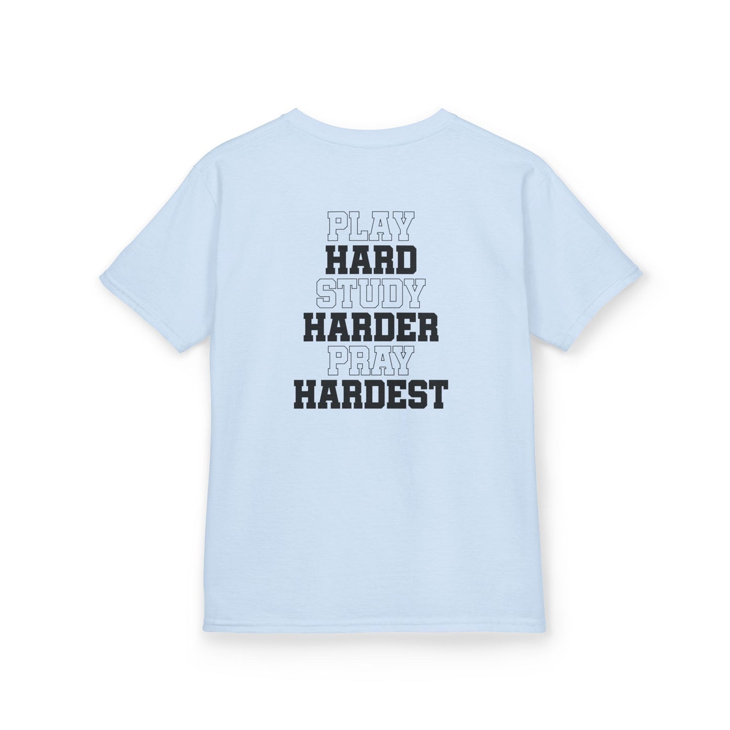 Catholic Schools Est. 1606 Kids T-Shirt – "Play Hard ∙ Study Harder ∙ Pray Hardest" (Catholic Schools Series)