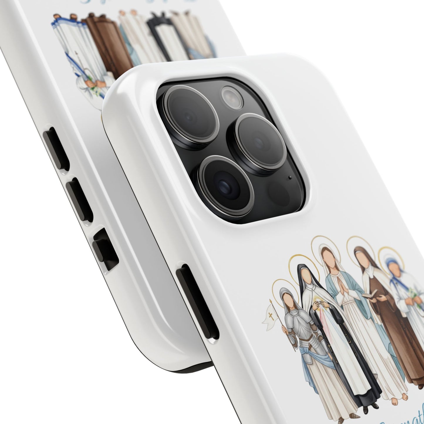 Faith Strength Grace Catholic Tough Phone Case - Women Saints iPhone & Samsung Case