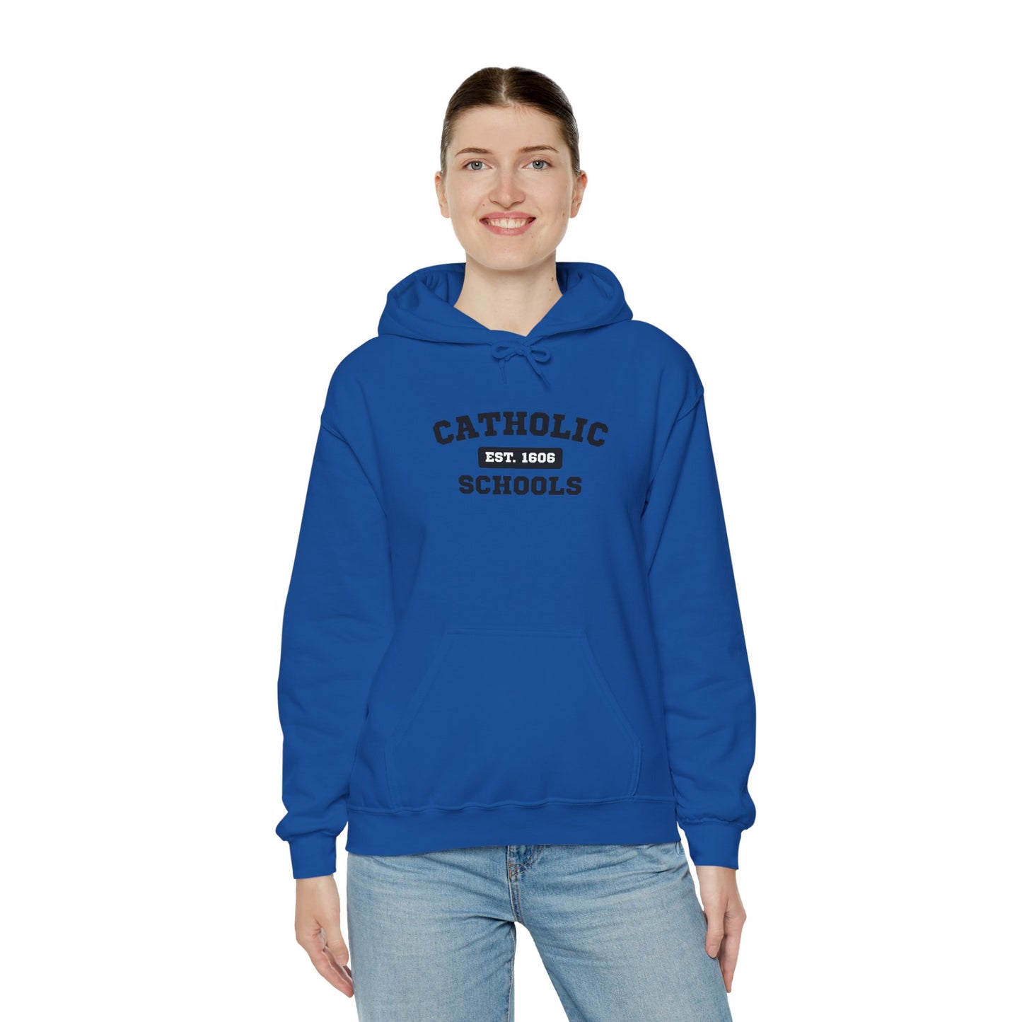 Catholic Schools Hoodie – Est. 1606 – Classic Campus Sweatshirt