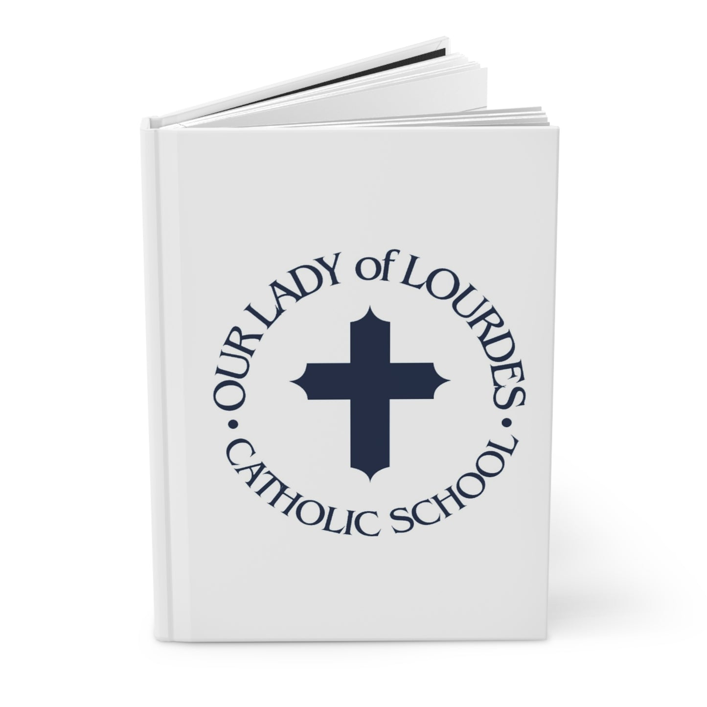 Our Lady of Lourdes - Richmond VA  Custom Hardcover Journal – Matte Finish Notebook with School Logo