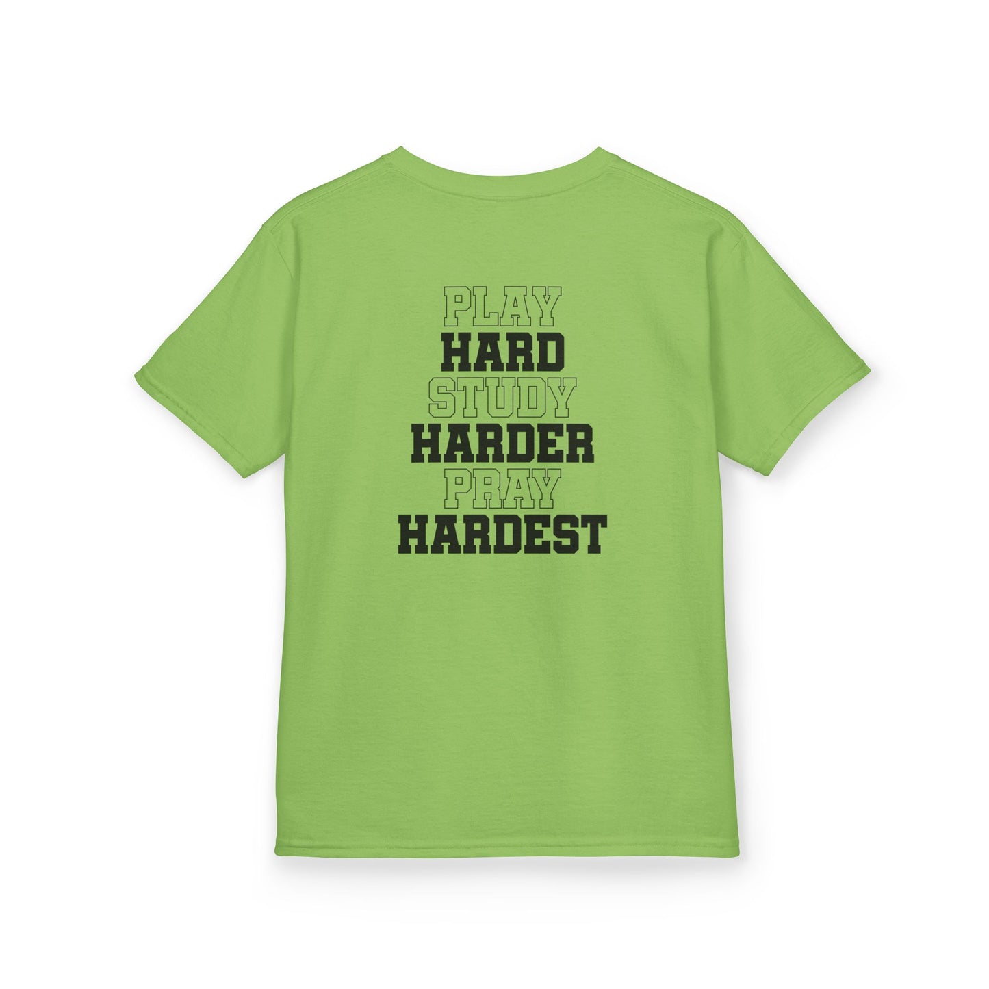 Catholic Schools Est. 1606 Kids T-Shirt – "Play Hard ∙ Study Harder ∙ Pray Hardest" (Catholic Schools Series)
