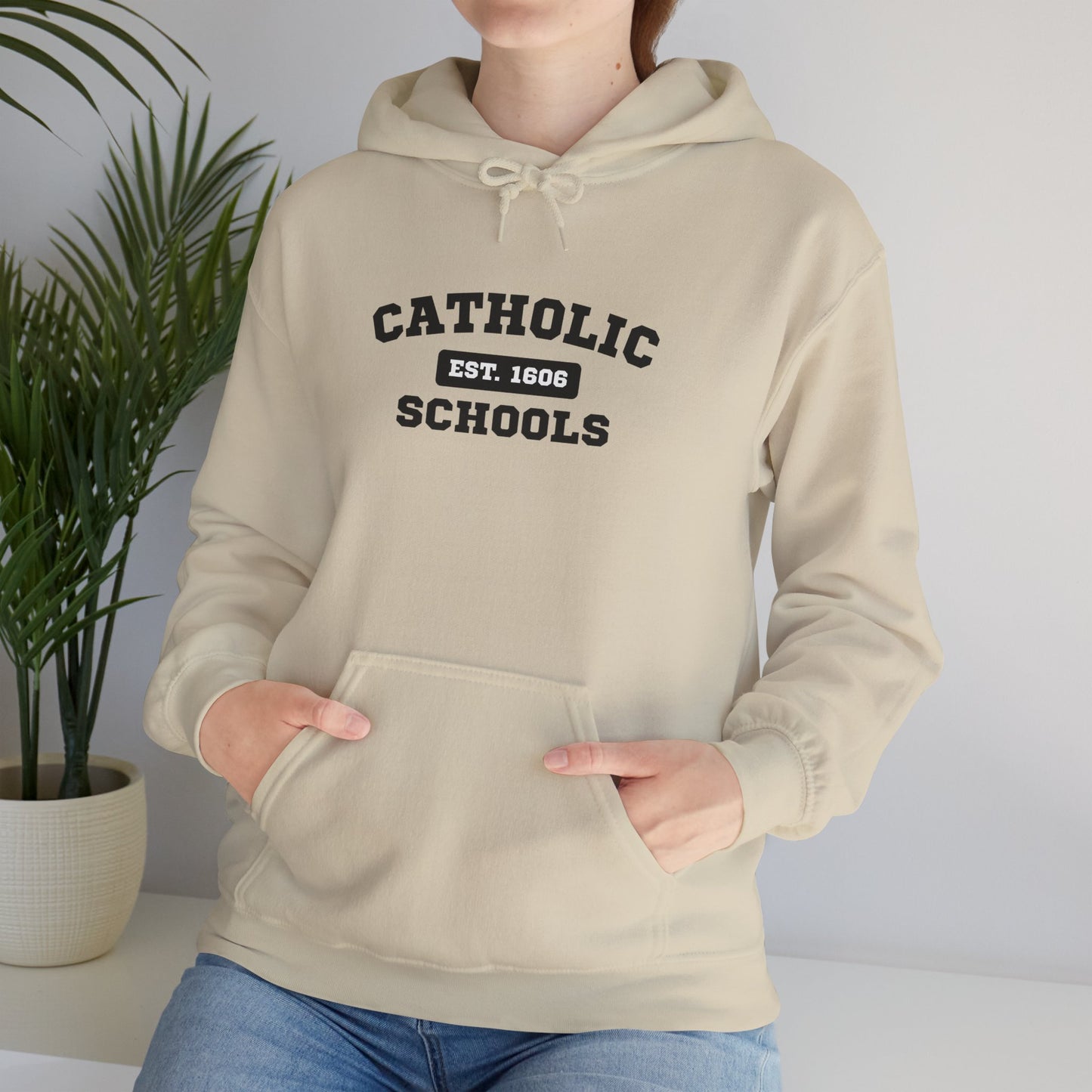 Catholic Schools Hoodie – Est. 1606 – Classic Campus Sweatshirt