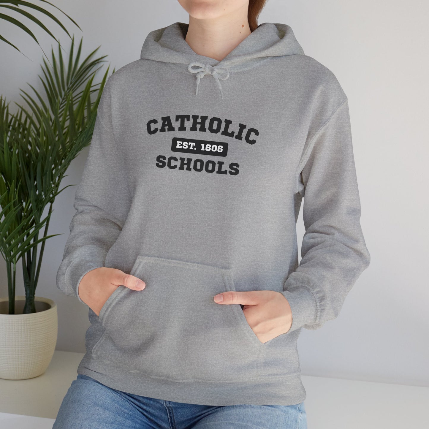 Catholic Schools Hoodie – Est. 1606 – Classic Campus Sweatshirt