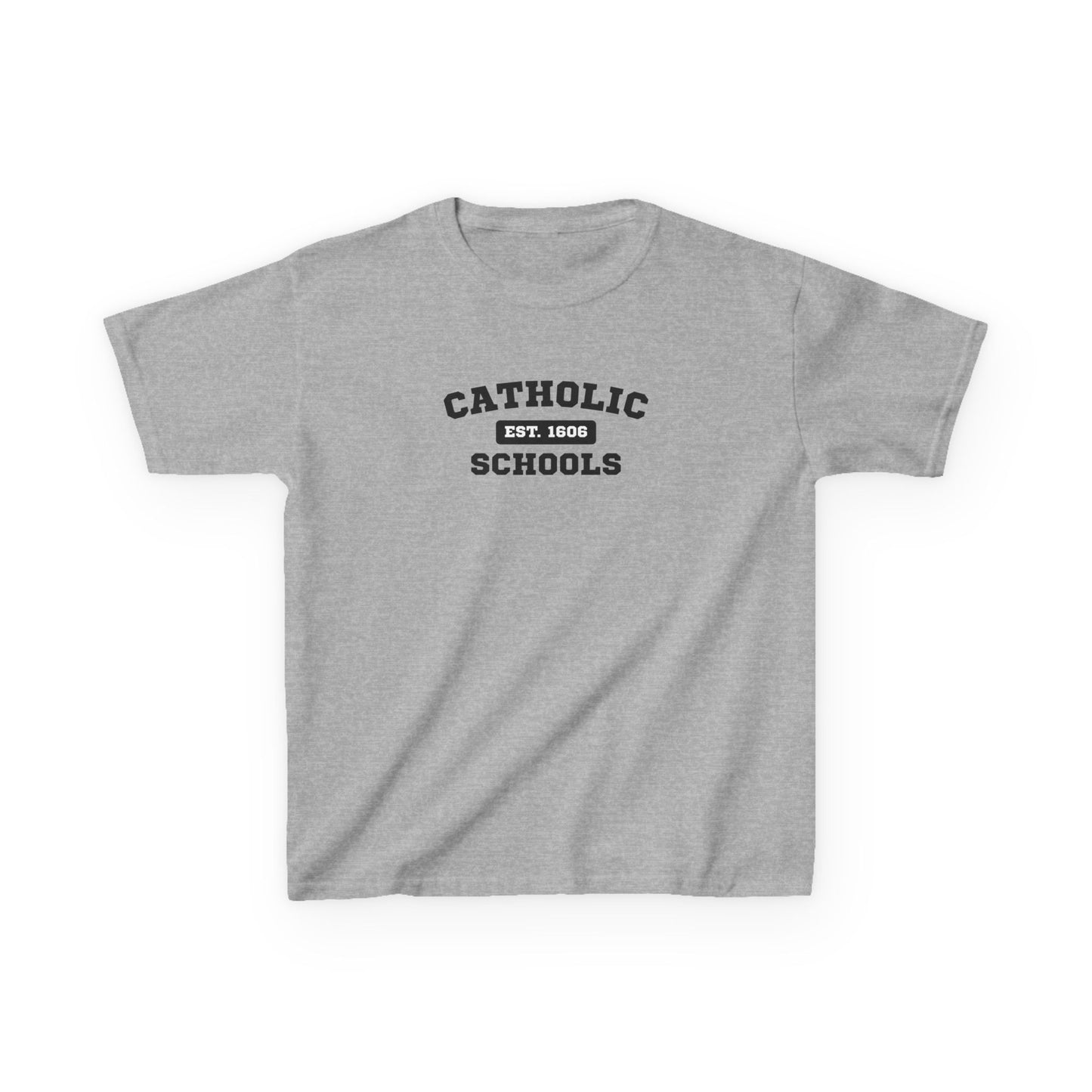 Kids Catholic Schools Tee – Established 1606 – Youth School Spirit Shirt