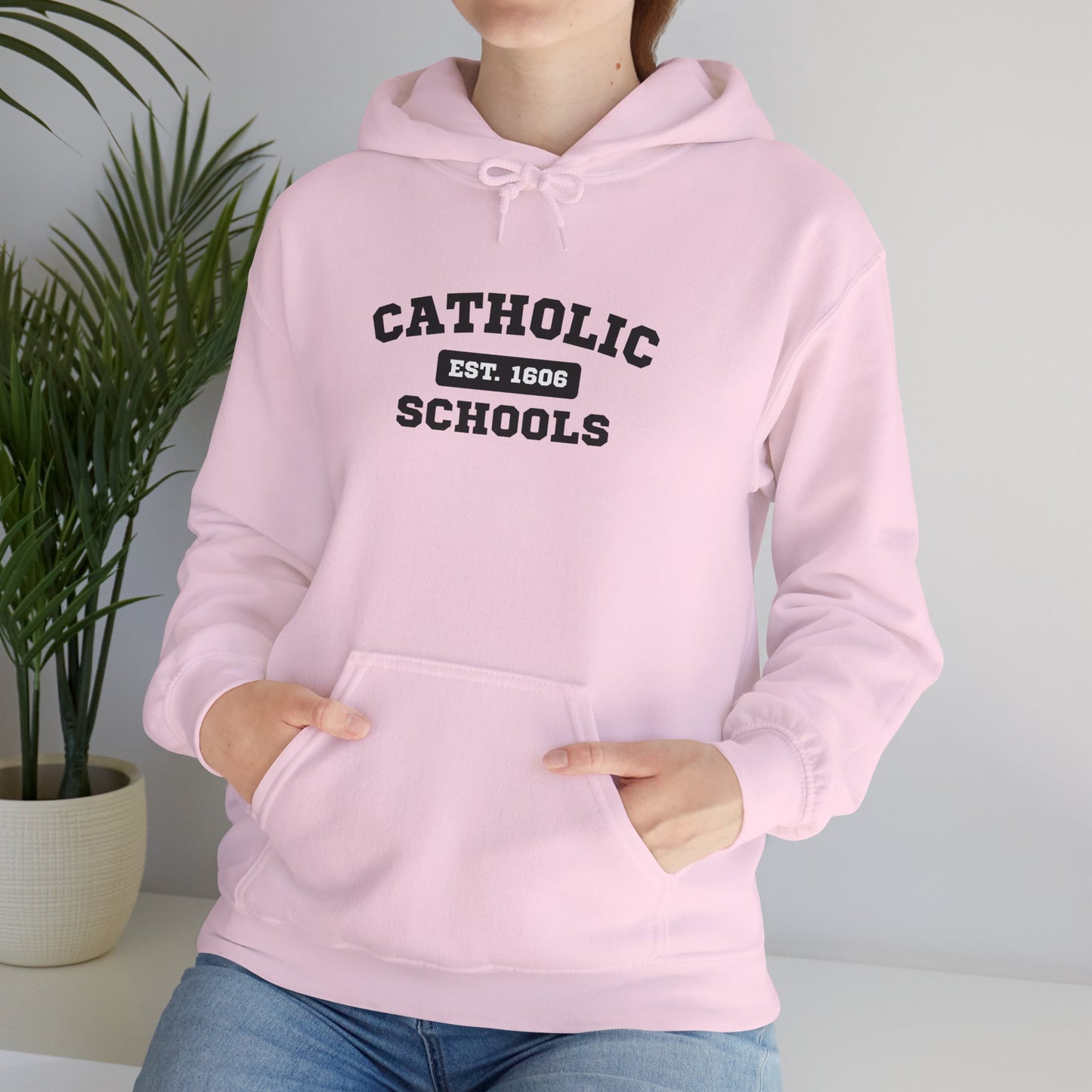 Catholic Schools Hoodie – Est. 1606 – Classic Campus Sweatshirt