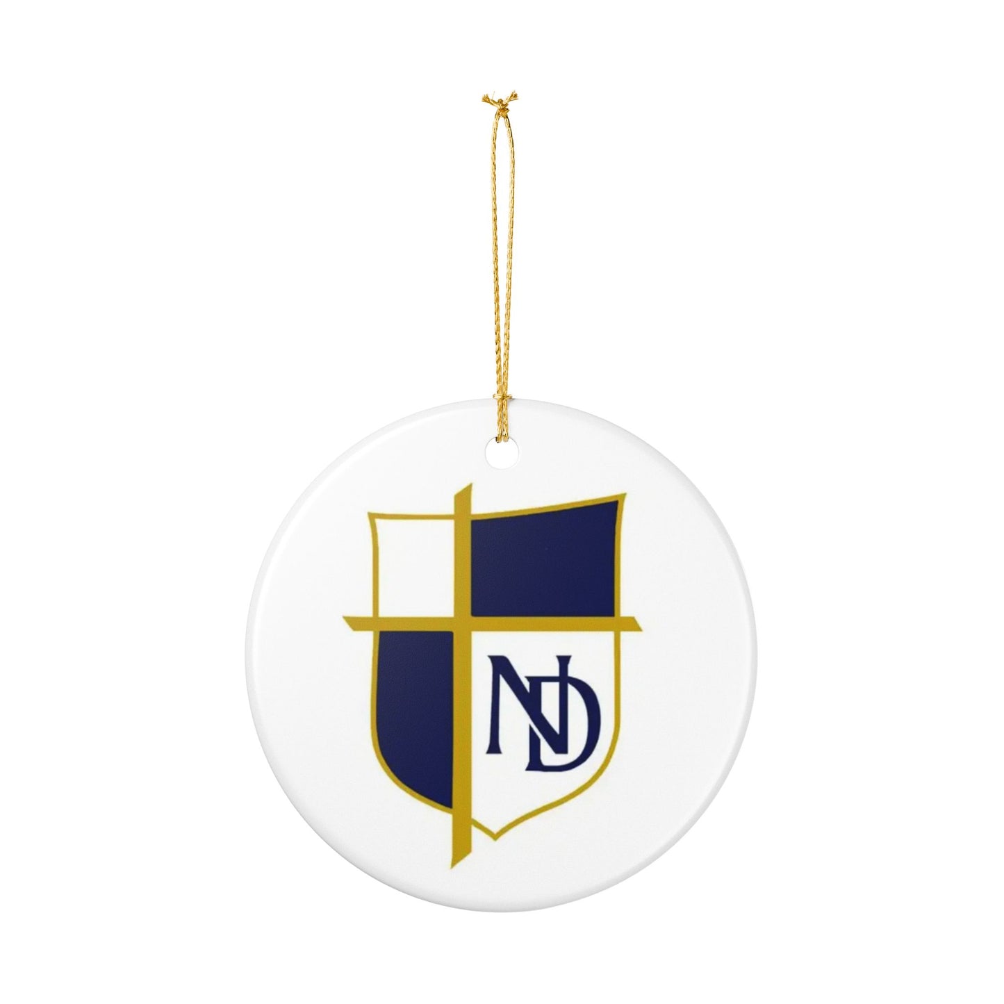 Notre Dame Catholic School - Kerrsville, TX   Ceramic Ornament
