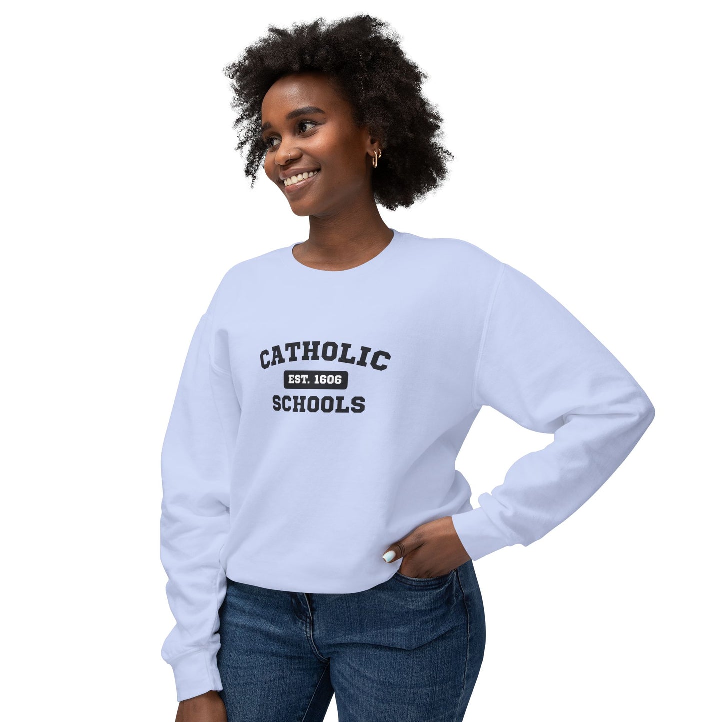 Catholic Schools Crewneck Sweatshirt – Established 1606 – Vintage School Pullover