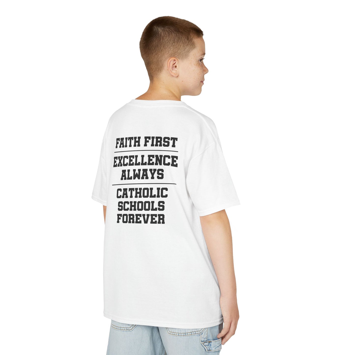 Catholic Schools Est. 1606 Kids T-Shirt – "Faith First ∙ Excellence Always ∙ Catholic Schools Forever" (Catholic Schools Series)