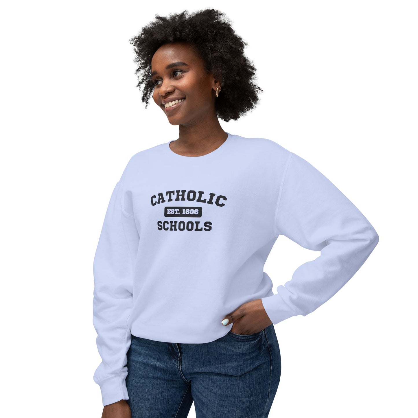 Catholic Schools Crewneck Sweatshirt – Established 1606 – Vintage School Pullover