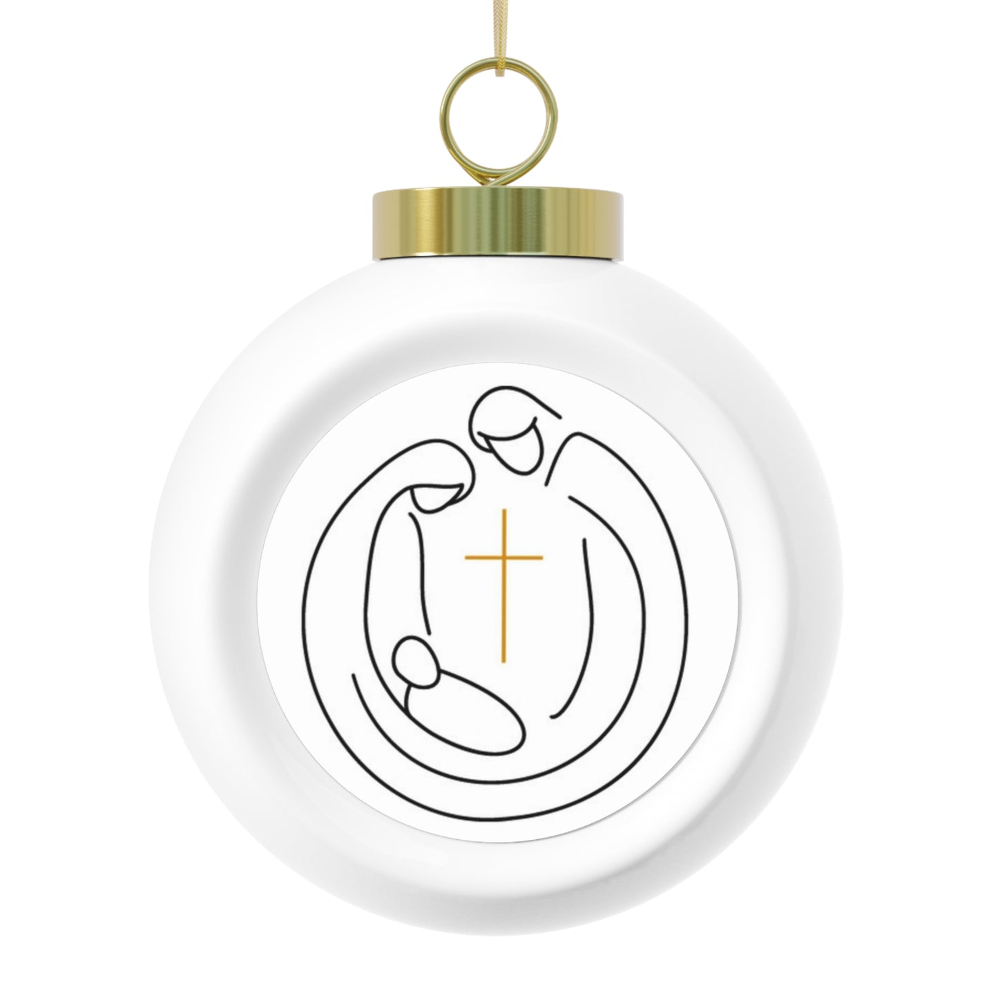 Nativity School - Charleston, SC -   Christmas Ball Ornament — Festive Poinsettia & Candles Holiday Glass Ornament