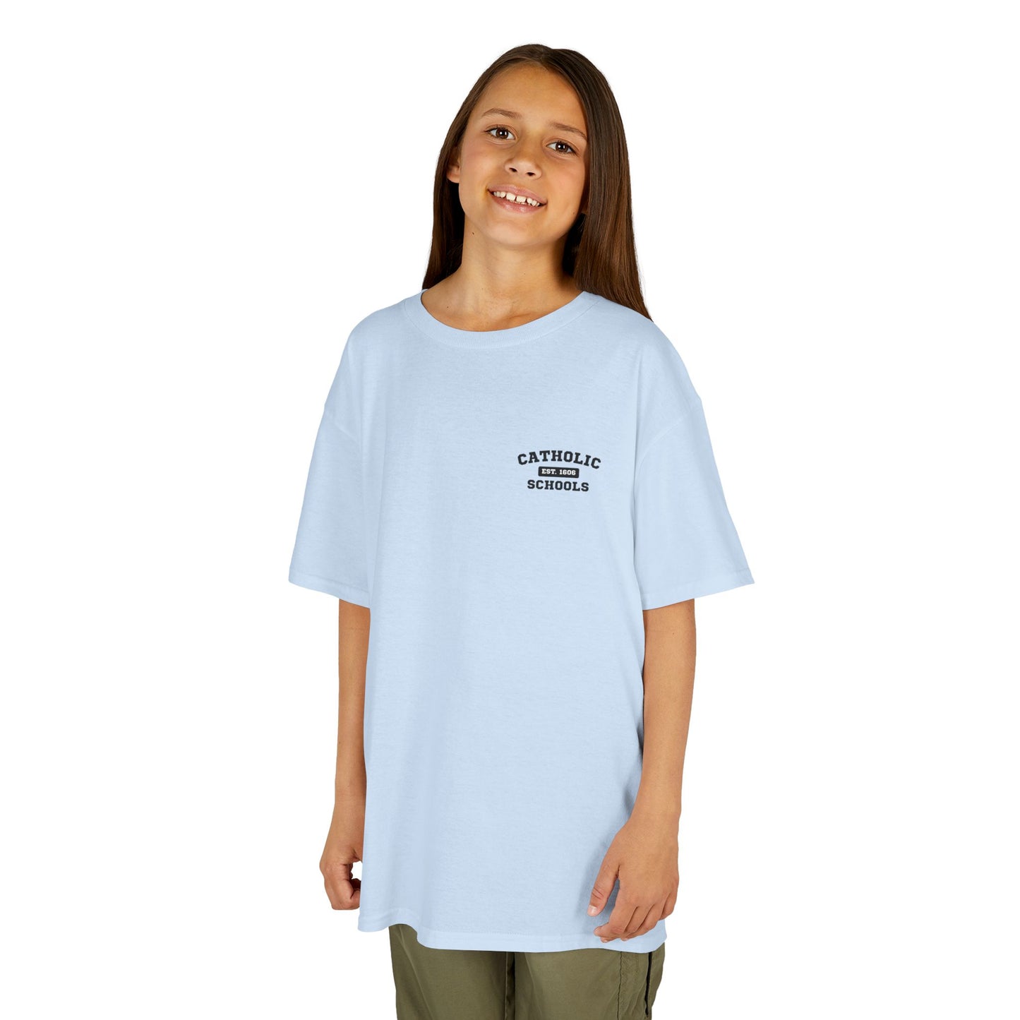 Catholic Schools Est. 1606 Kids T-Shirt – "The Original STEM: Scripture ∙ Tradition ∙ Excellence ∙ Mercy" (Catholic Schools Series)