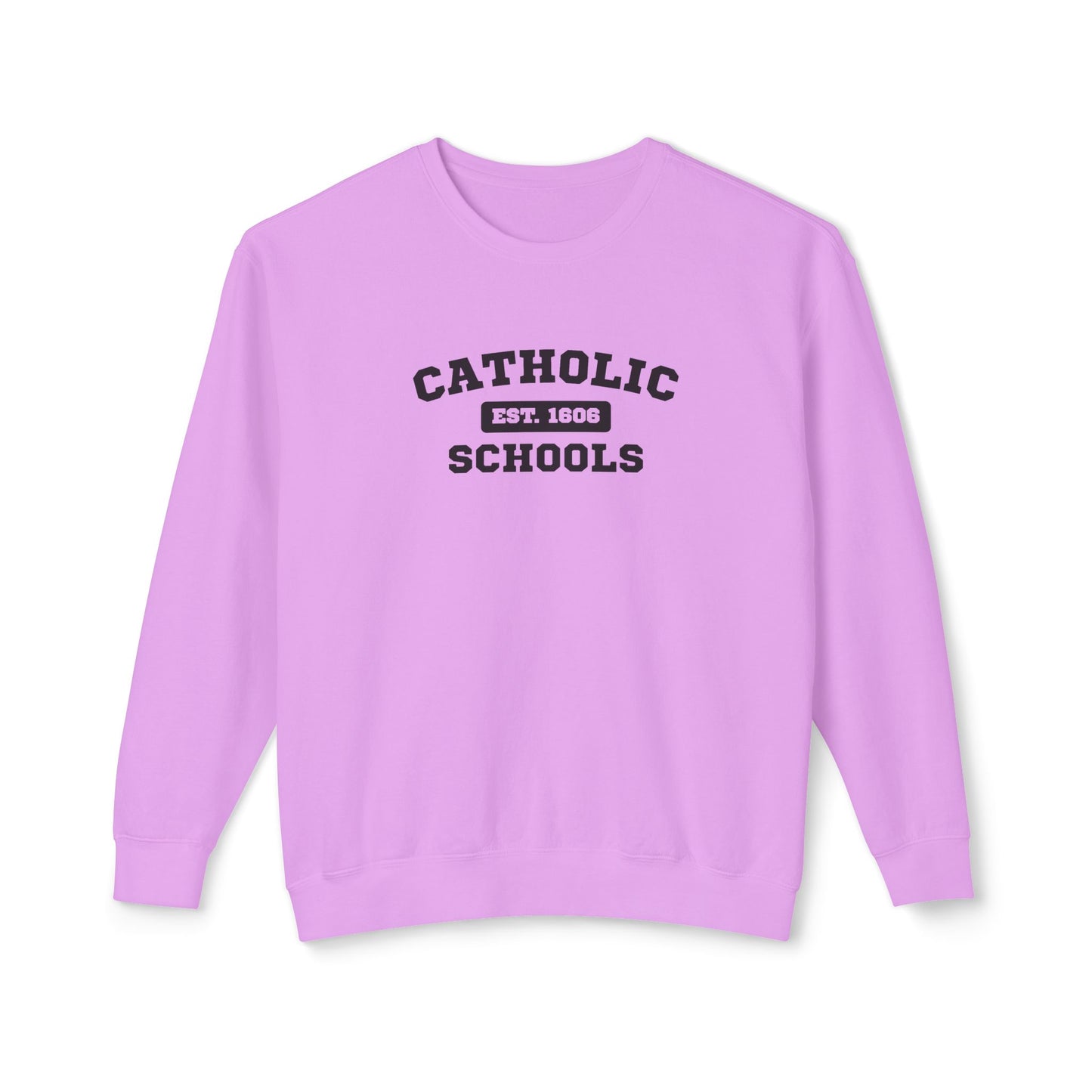 Catholic Schools Crewneck Sweatshirt – Established 1606 – Vintage School Pullover