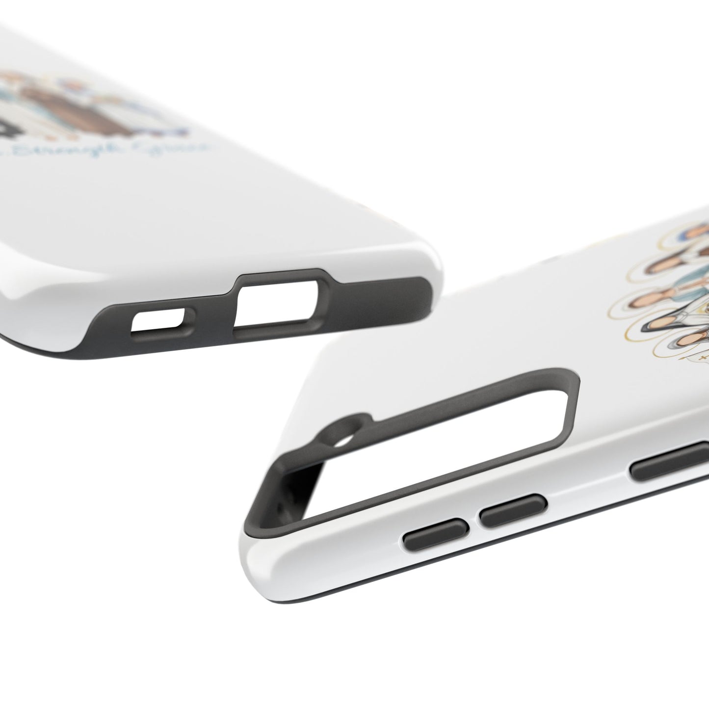 Faith Strength Grace Catholic Tough Phone Case - Women Saints iPhone & Samsung Case