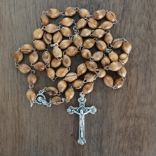 Olive Wood rosary with wooden beads