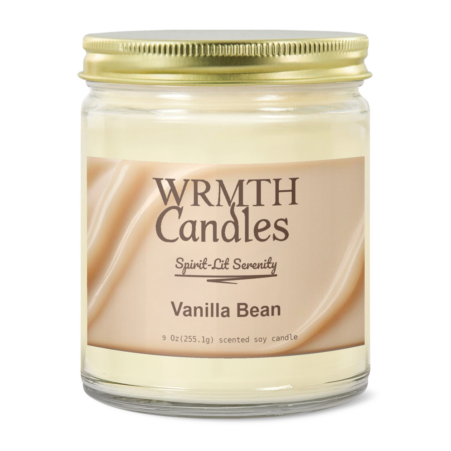 WRMTH Candles Vanilla Bean - 9oz Clear Jar Candle
