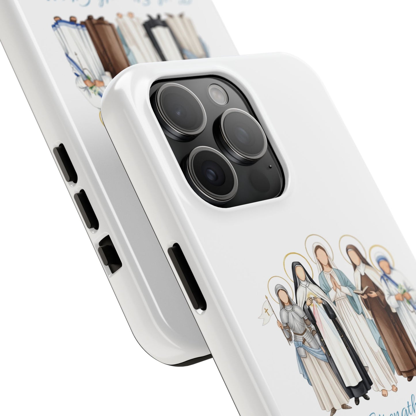 Faith Strength Grace Catholic Tough Phone Case - Women Saints iPhone & Samsung Case