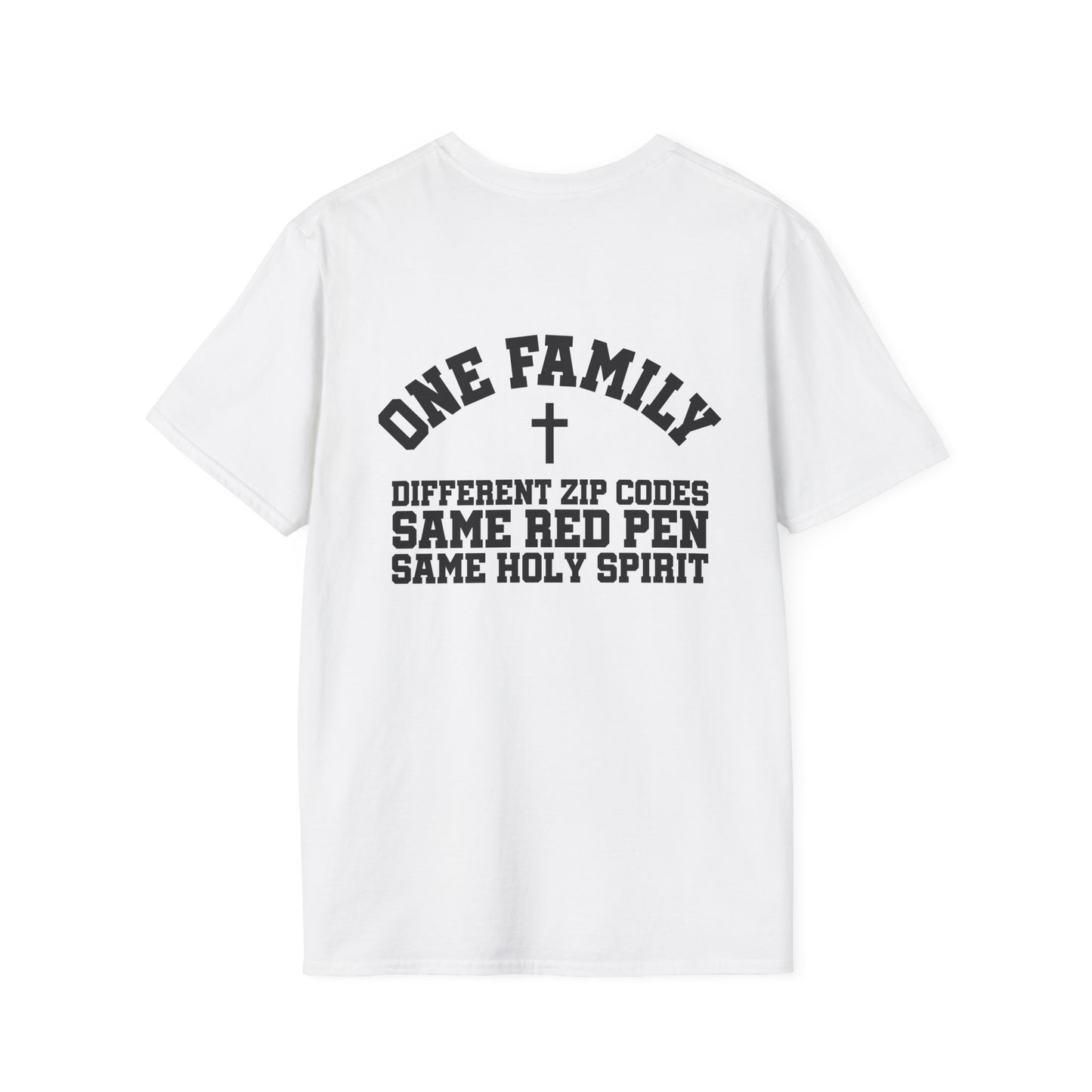 Different Zip Code, Same Red Pen T-Shirt – Catholic Teacher Unity Tee