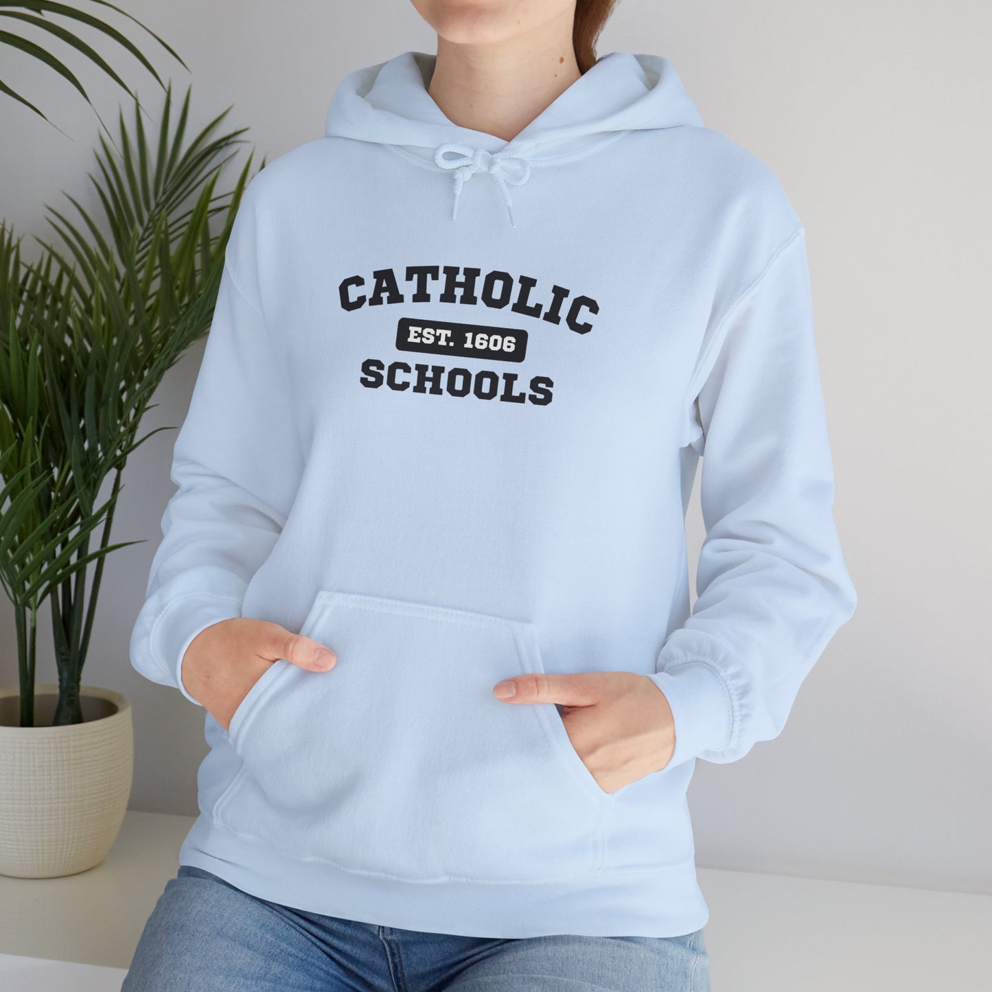 Catholic Schools Hoodie – Est. 1606 – Classic Campus Sweatshirt