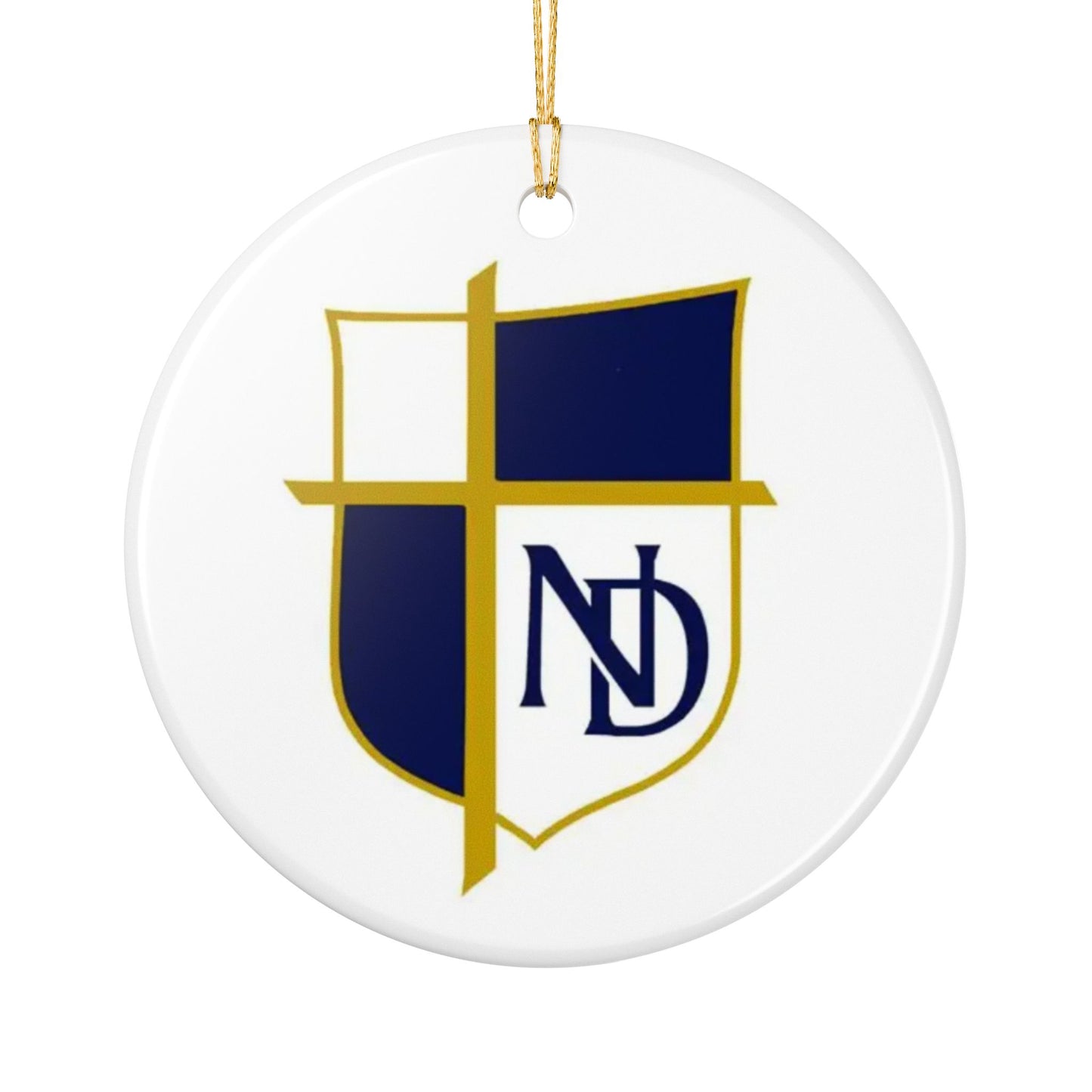 Notre Dame Catholic School - Kerrsville, TX   Ceramic Ornament