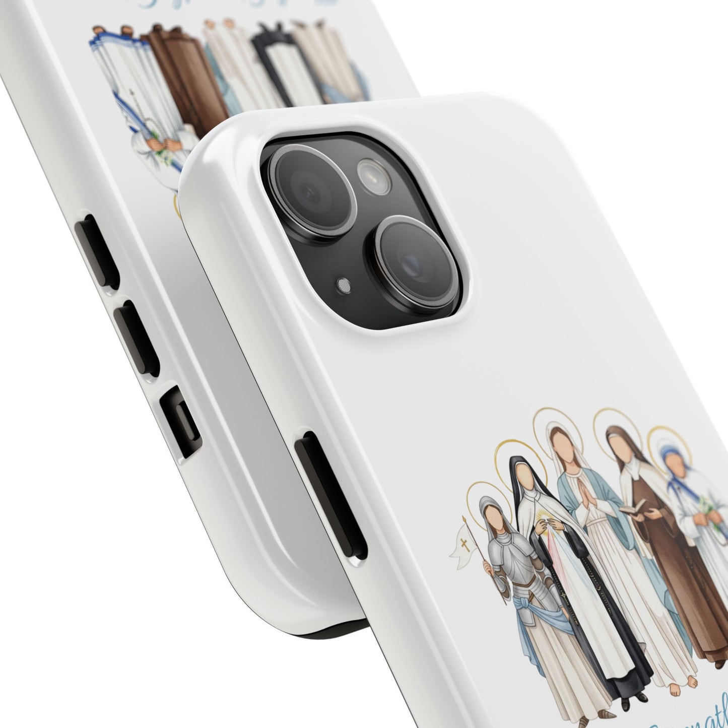 Faith Strength Grace Catholic Tough Phone Case - Women Saints iPhone & Samsung Case