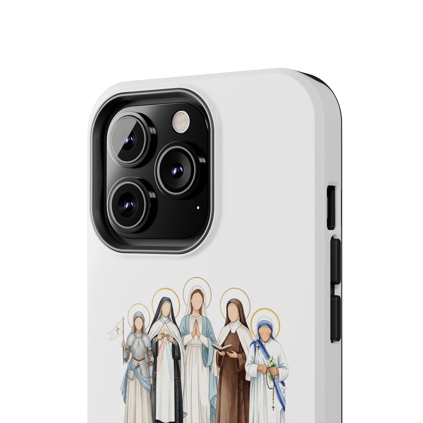 Faith Strength Grace Catholic Tough Phone Case - Women Saints iPhone & Samsung Case