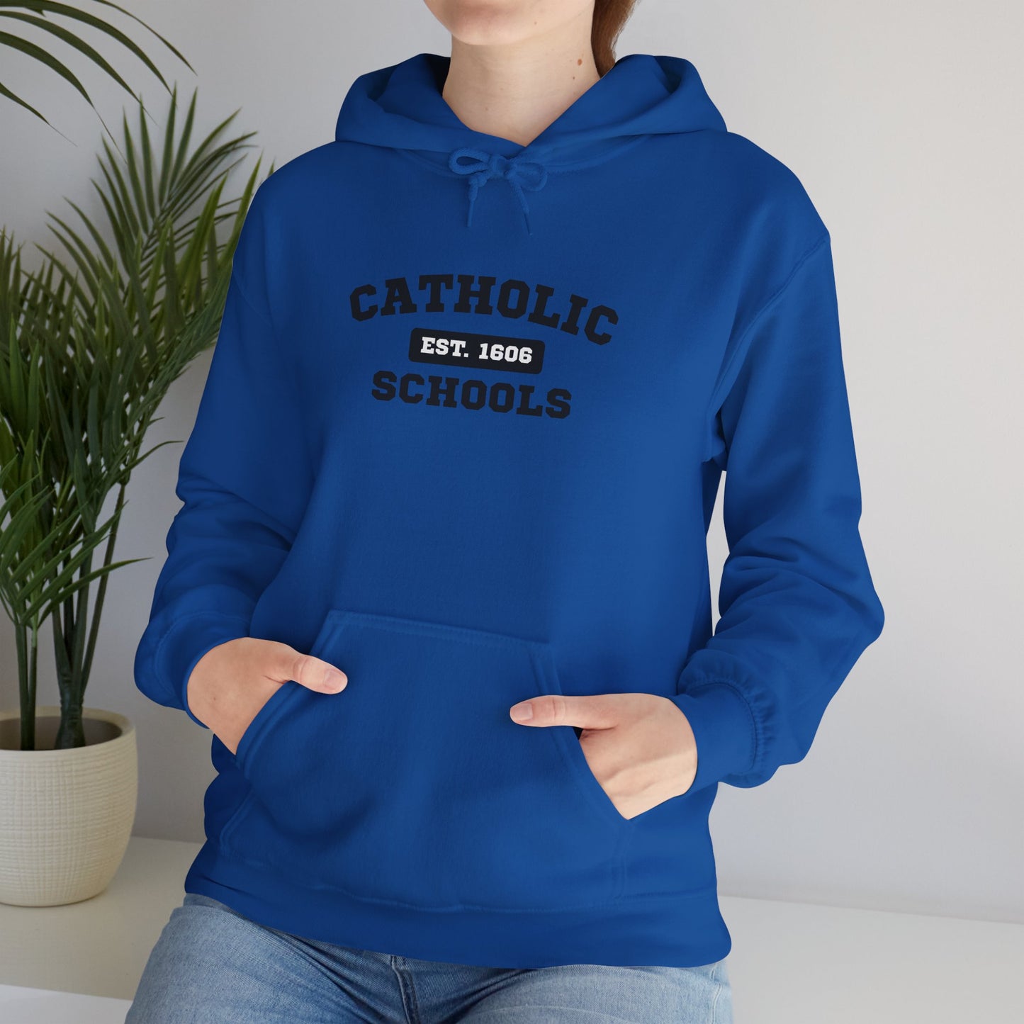 Catholic Schools Hoodie – Est. 1606 – Classic Campus Sweatshirt